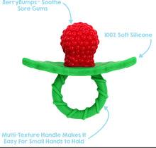 Load image into Gallery viewer, Razberry Silicone Teether 2PK - Red & Blue