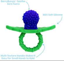 Load image into Gallery viewer, Razberry Silicone Teether 2PK - Red & Blue