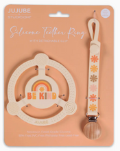 Load image into Gallery viewer, Silicone Teether Ring with Detachable Clip