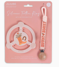 Load image into Gallery viewer, Silicone Teether Ring with Detachable Clip