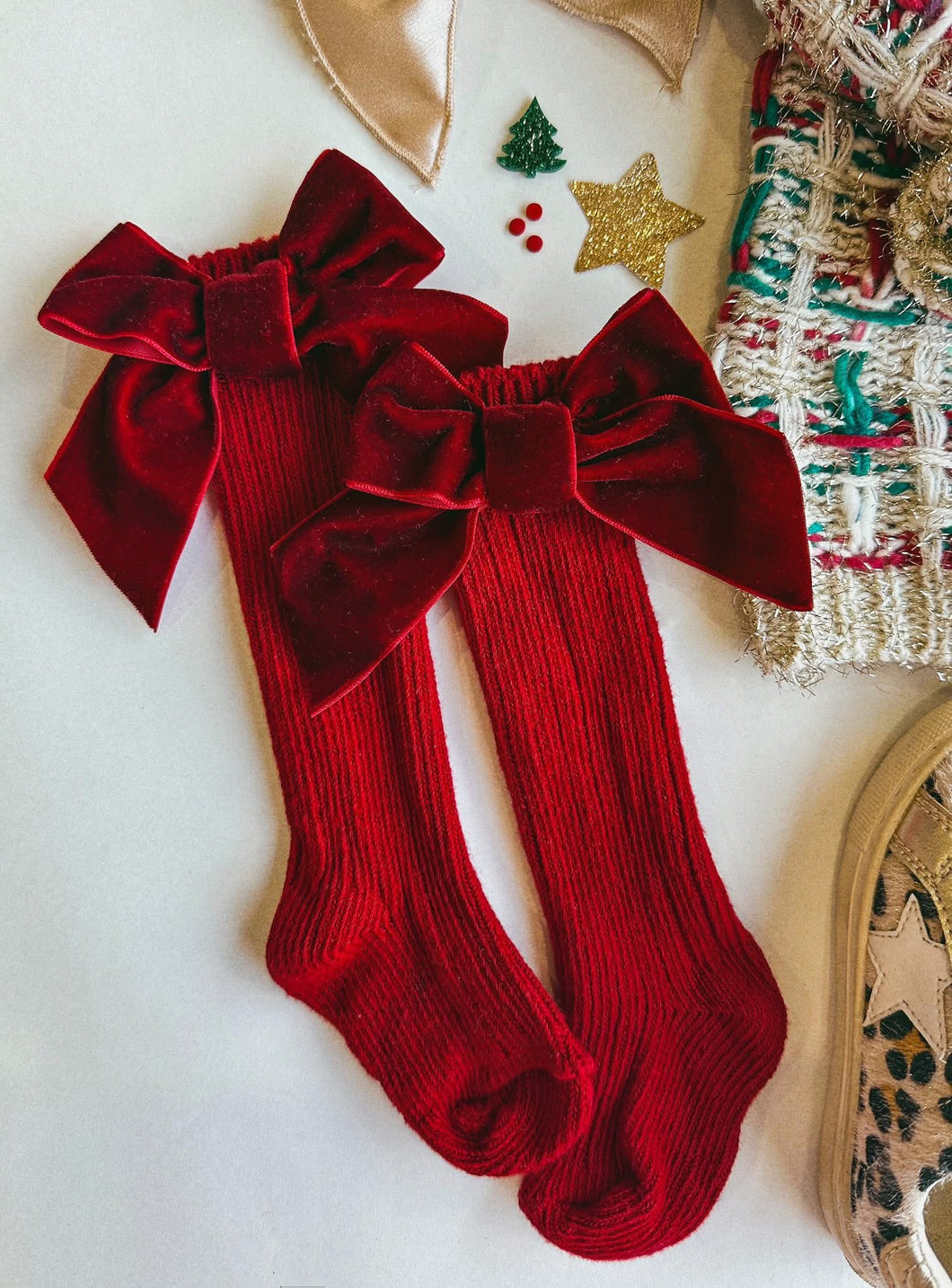 Bow Socks- Knee High