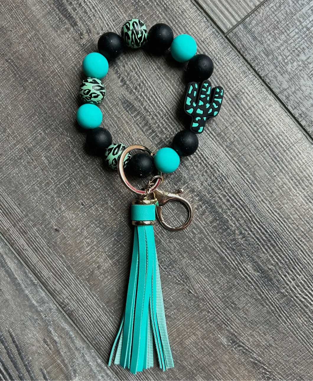 Western Cactus Keychain