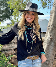 Load image into Gallery viewer, Kandi- Black Bell Sleeve Top
