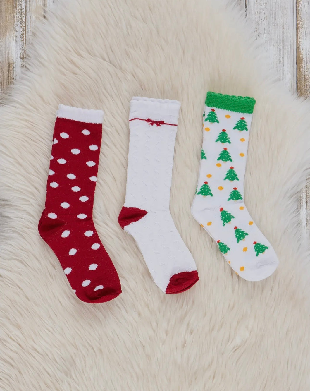 Christmas Scallop Socks