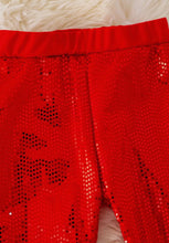 Load image into Gallery viewer, Red Shimmery Bell Pants
