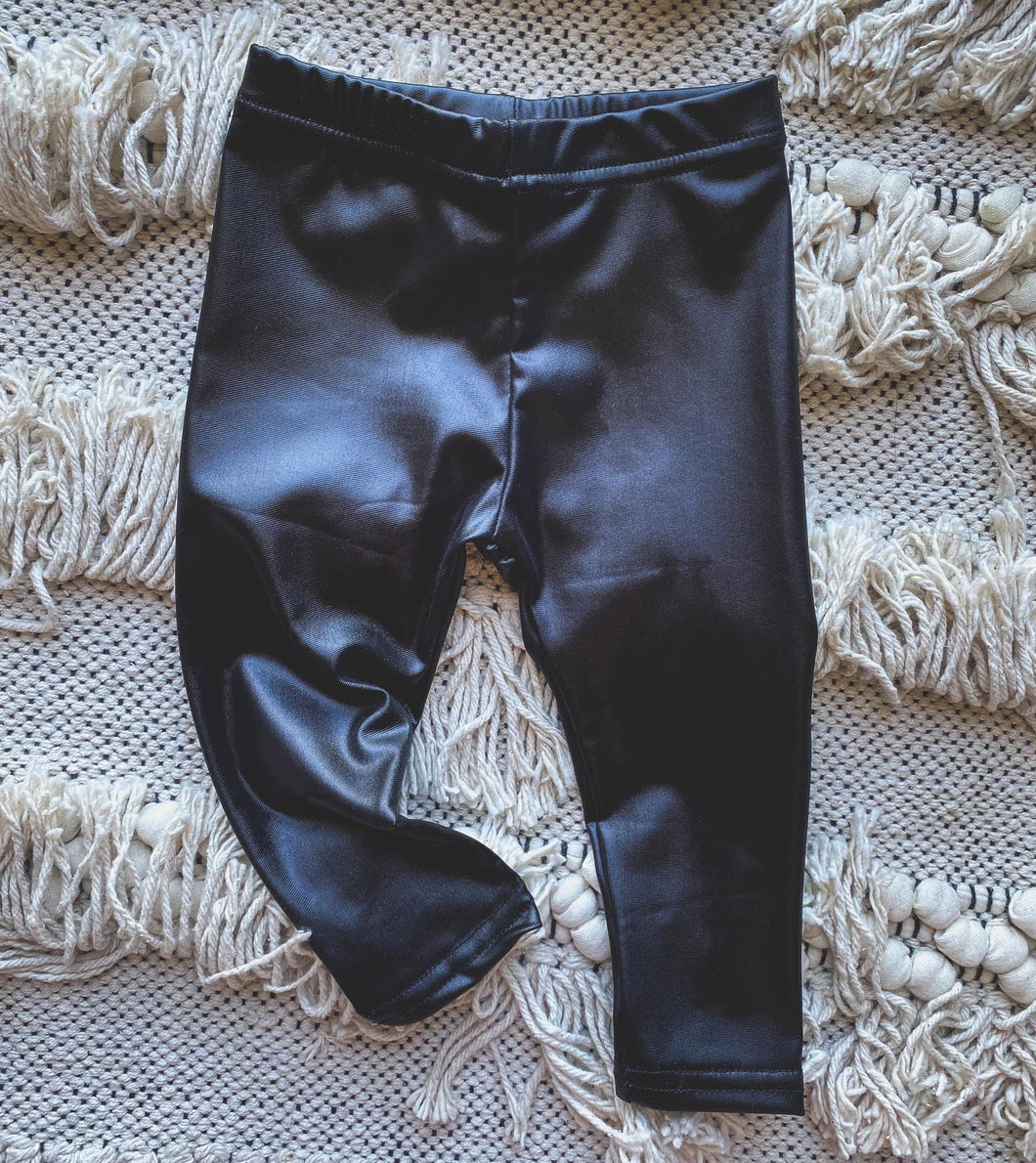 Black Pleather Leggings