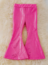 Load image into Gallery viewer, Hot Pink Shimmery Bell Pants
