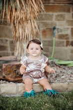 Load image into Gallery viewer, Brown Cowprint Romper, 0-5T
