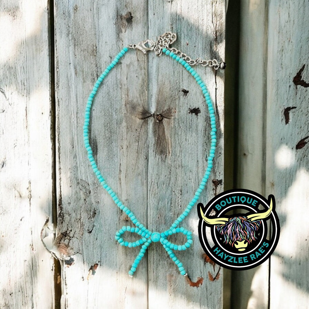 Turquoise Ribbon Necklace