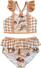 Load image into Gallery viewer, Out West Cowgirl Girls Swimsuit, Size 0M-5T
