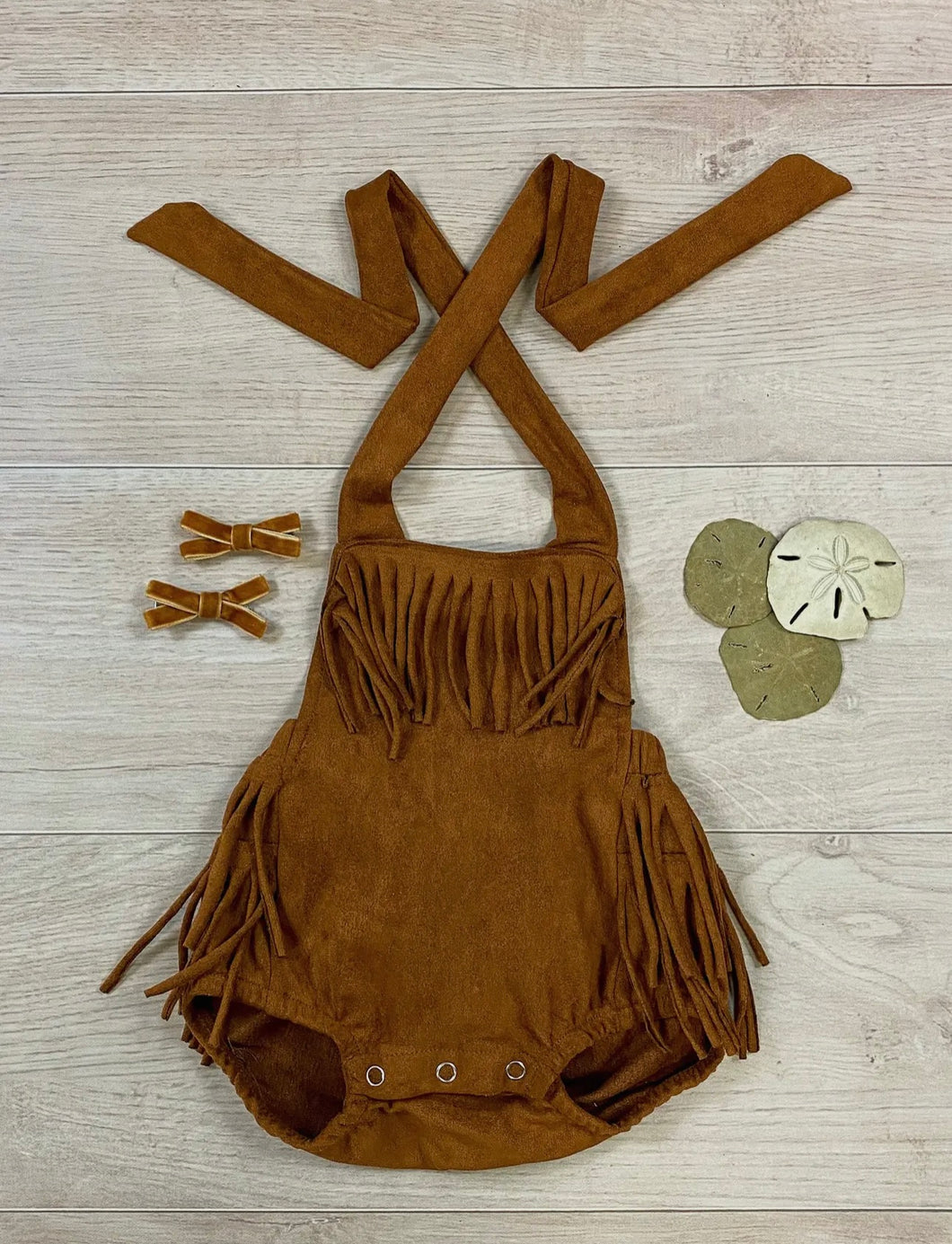 Sweet Fringed Halter Romper