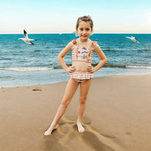 Load image into Gallery viewer, Out West Cowgirl Girls Swimsuit, Size 6-7
