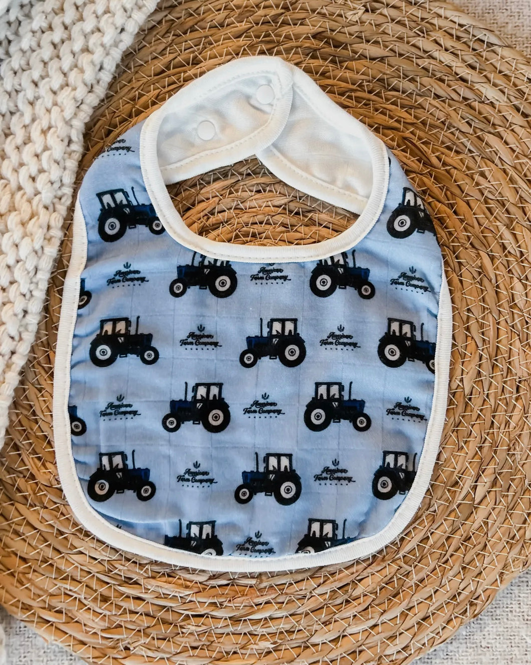 Blue Tractor Bib