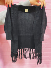 Load image into Gallery viewer, Black Fringe Cardigan
