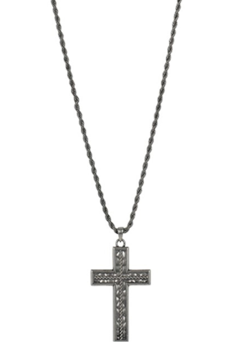 MEN'S CROSS NECKLACE ROPE DESIGN