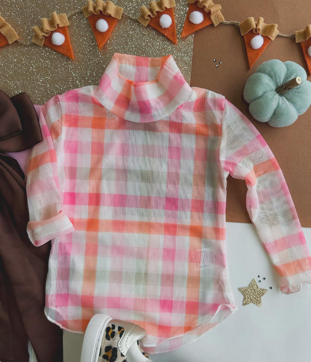 Fall Plaid Mesh
