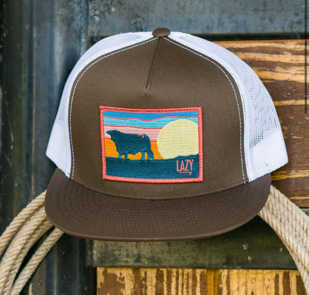 Hereford Sky- Brown & White SnapBack