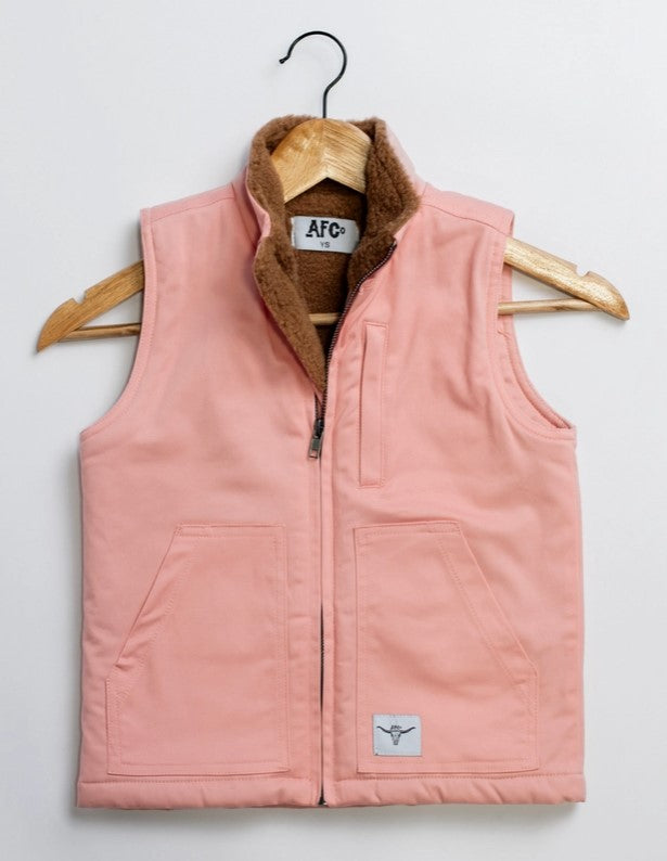 Pink Sherpa Vest