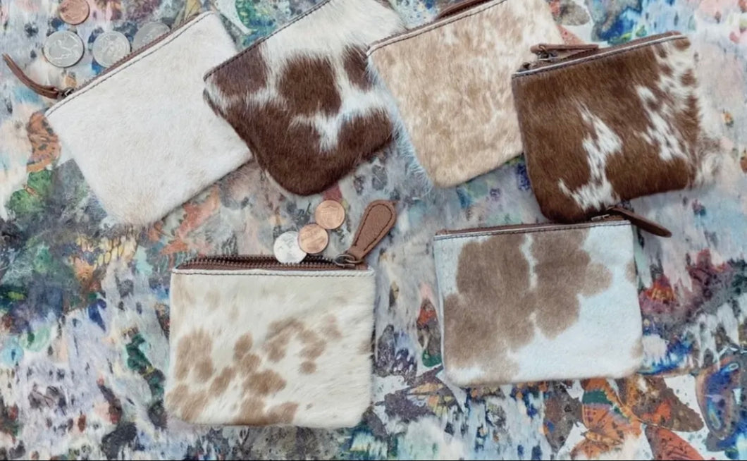 Cowhide Coin Pouch