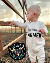 Load image into Gallery viewer, Western ‘Future Farmer’ Baby Fleece One Piece
