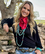 Load image into Gallery viewer, Kandi- Black Bell Sleeve Top

