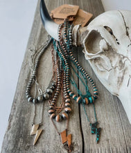 Load image into Gallery viewer, Layered Navajo Lightning Bolt Western Necklace
