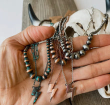 Load image into Gallery viewer, Layered Navajo Lightning Bolt Western Necklace
