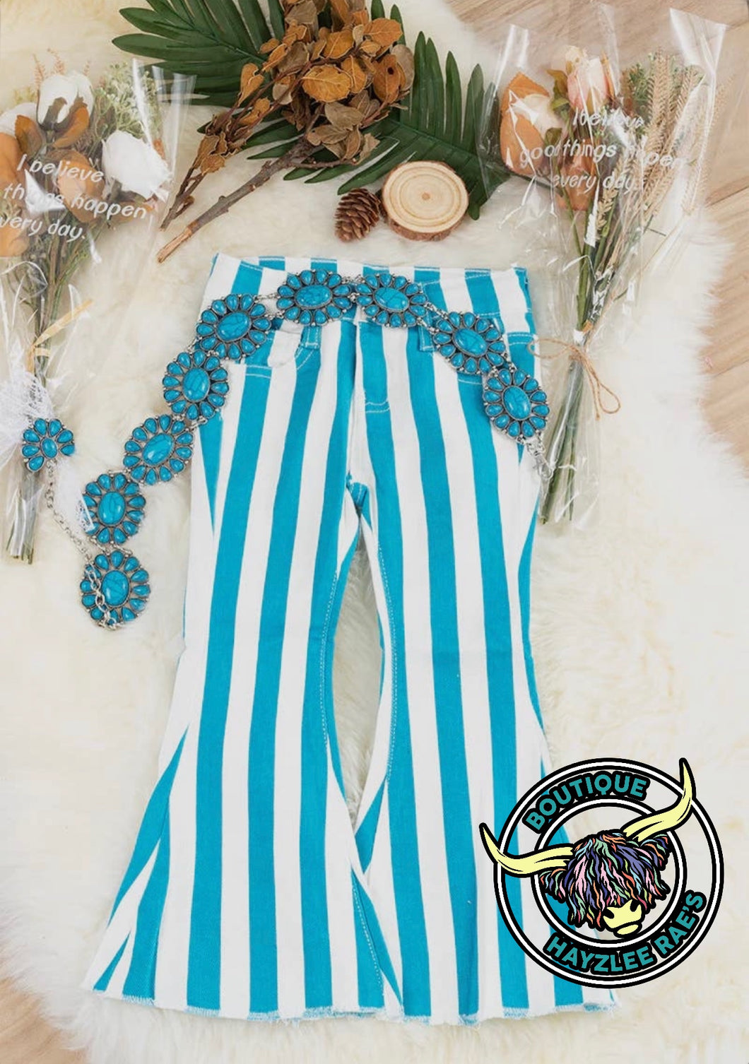 Turquoise Striped Bells