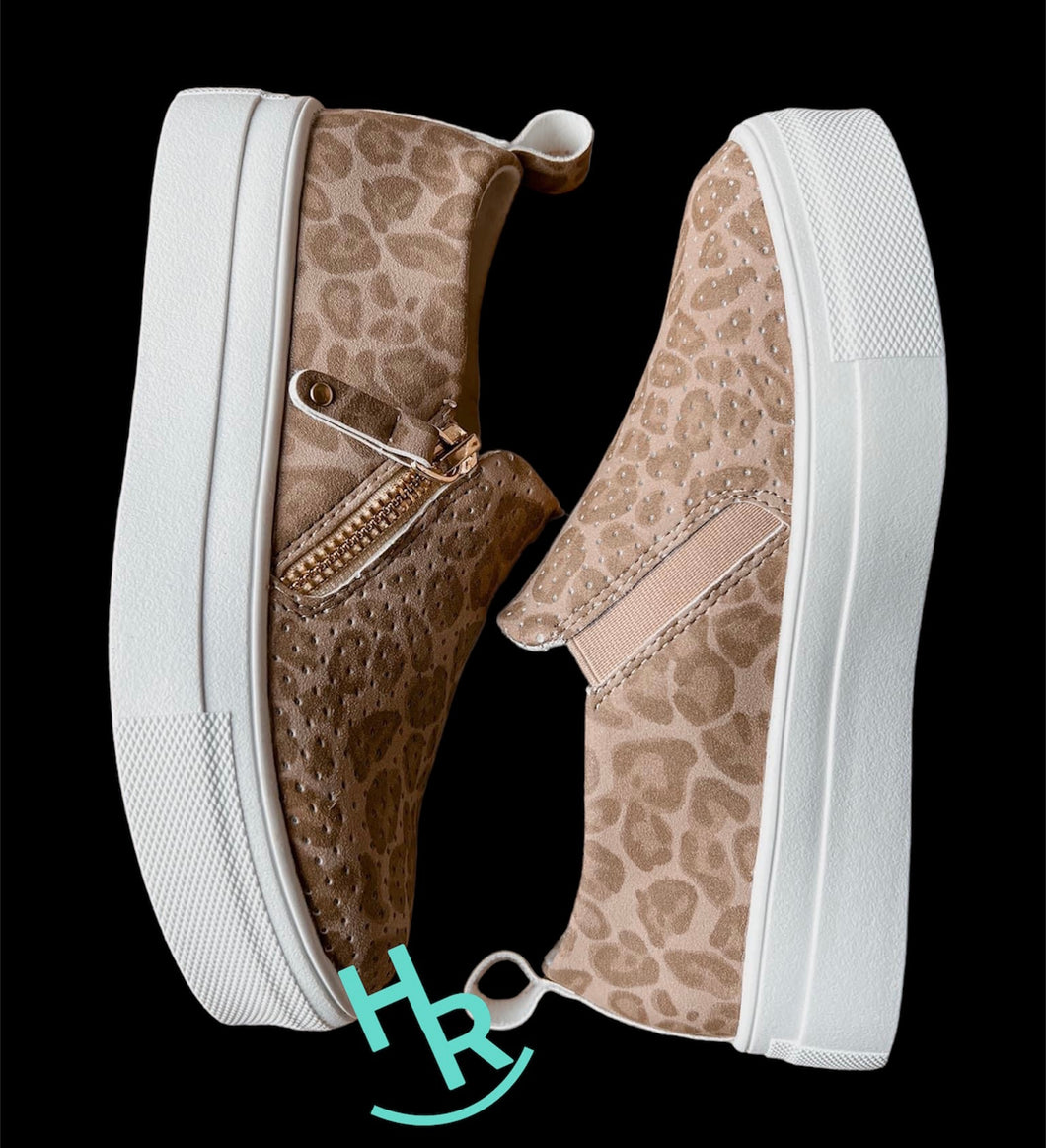 Leopard Slip On Sneakers