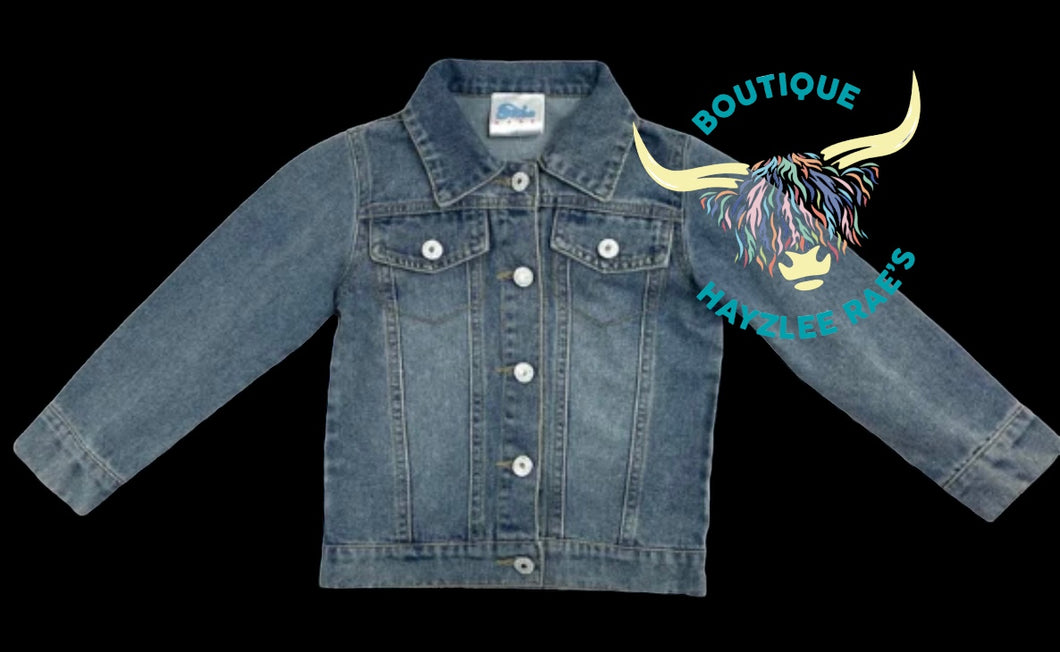 Lil’ Cowgirl Denim Fringe Jacket