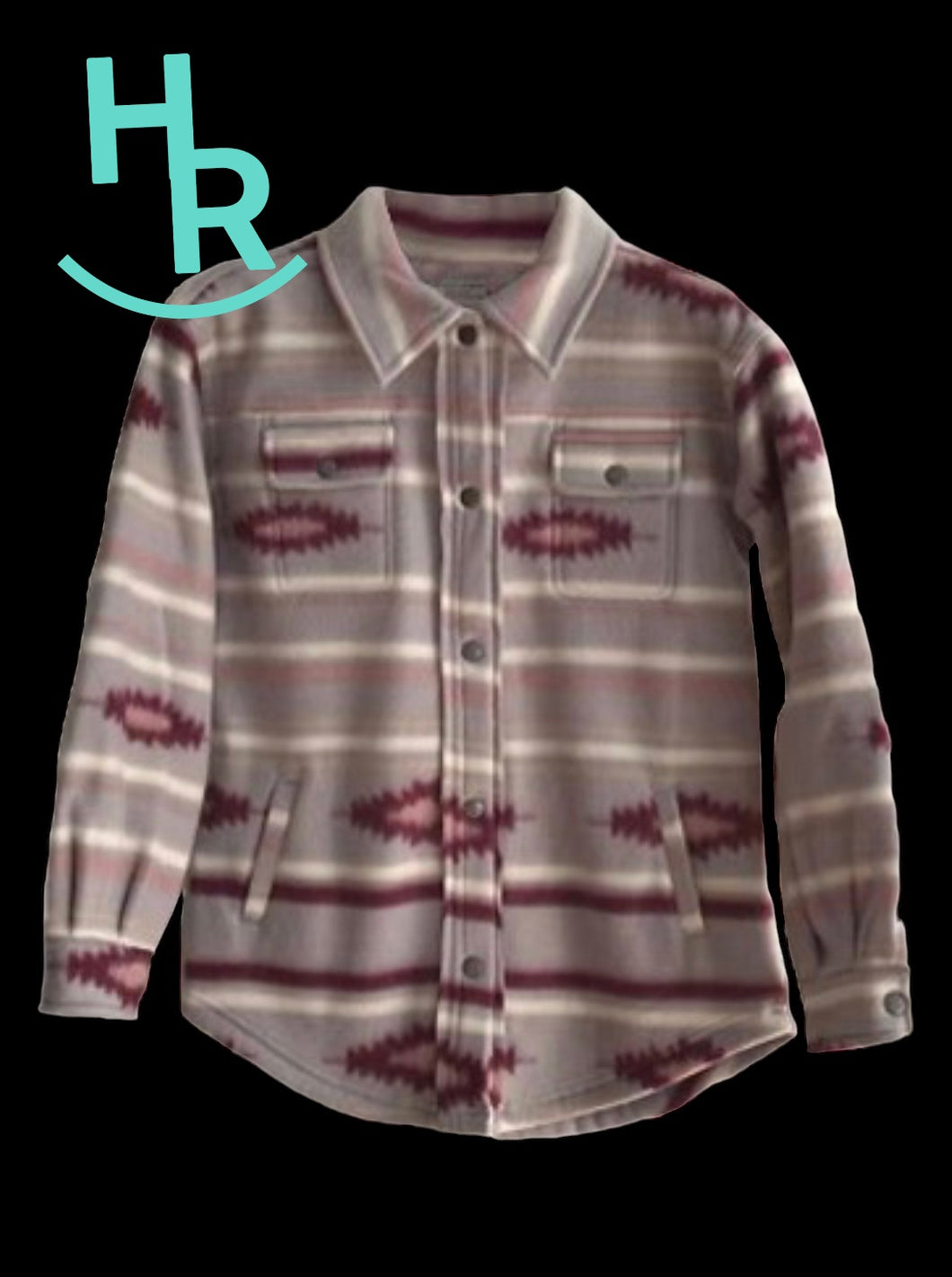 Purple Aztec Shacket- Lil Cowgirls