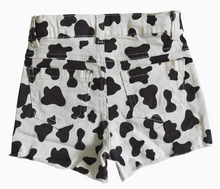 Load image into Gallery viewer, Cow Print Summer Denim Shorts
