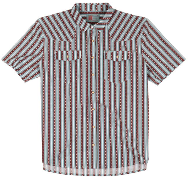 Teal Mesa Pearl Snap Shirt