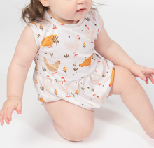 Load image into Gallery viewer, Cottage Chicken Baby Bubble Romper
