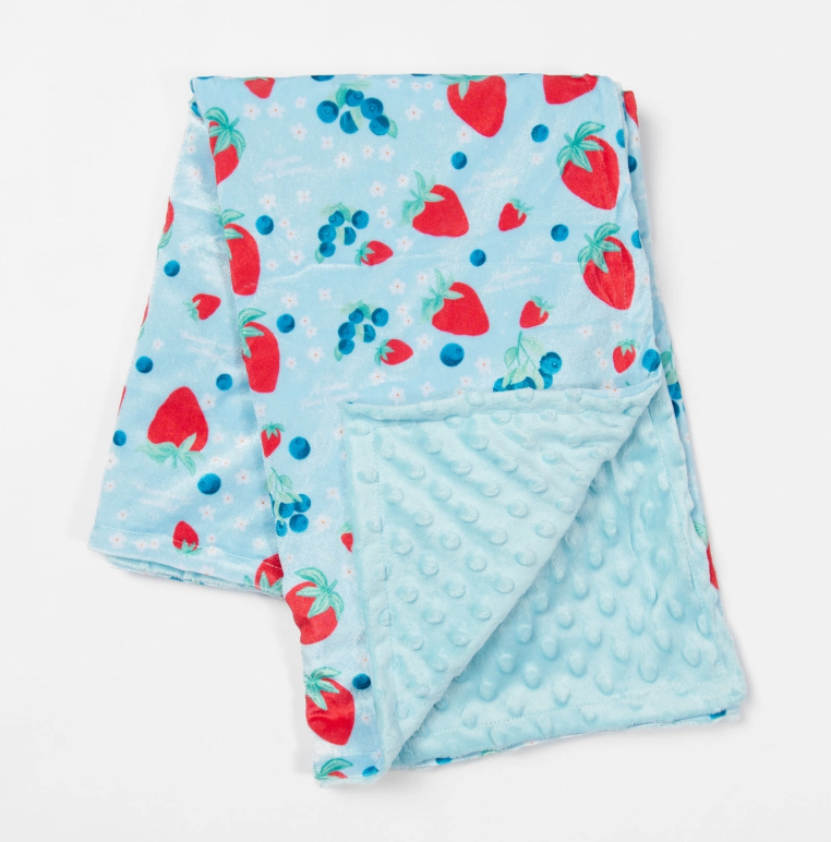 Red, White, & Blue Fruit Minky Baby Blanket