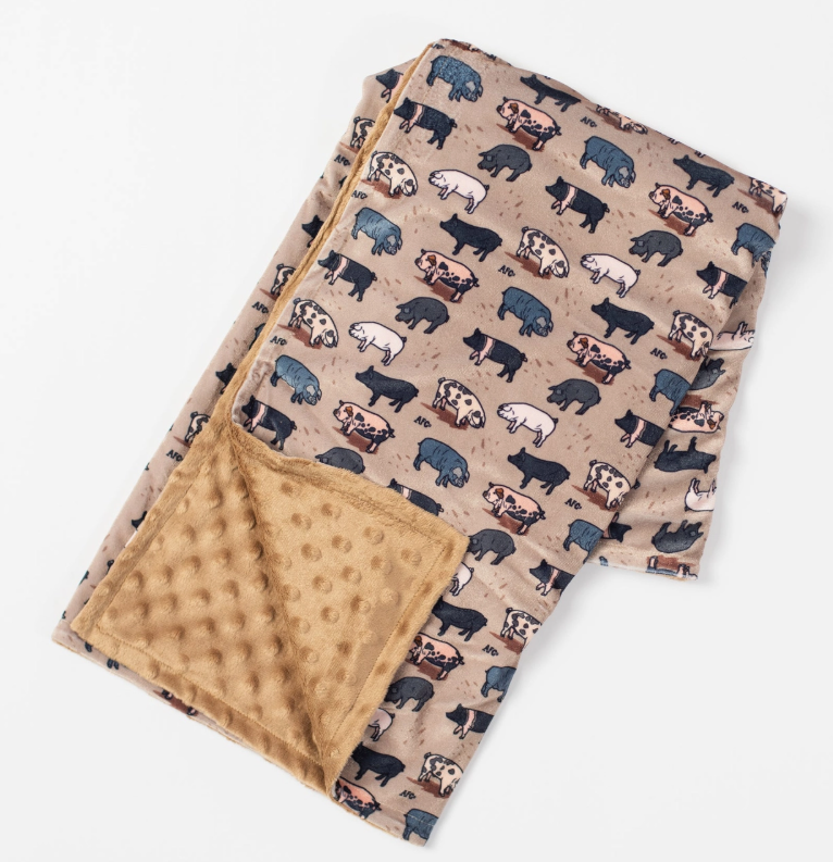 Pig Minky Baby Blanket