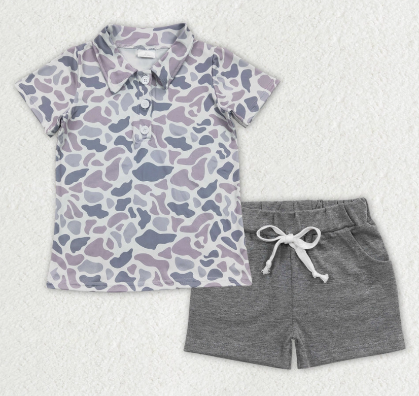 Boys Camo Short Set