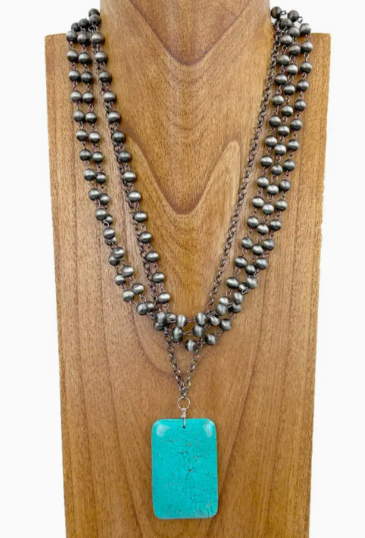 Navajo Pearls with Turquoise pendent