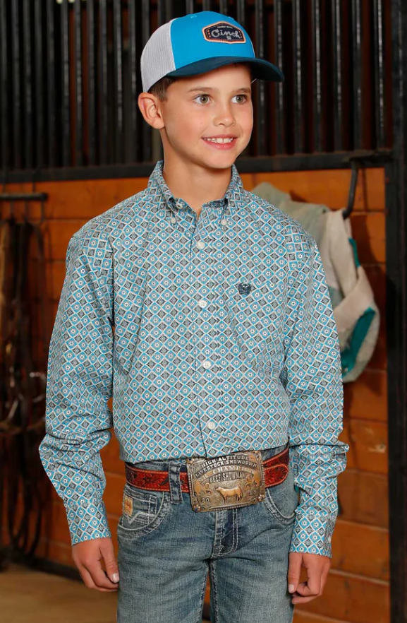 Cinch Boys Printed LS