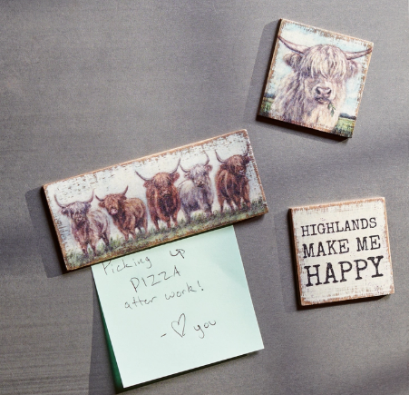 Highland Cows Magnet Set