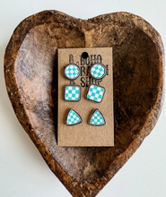 Load image into Gallery viewer, Western Check Earrings
