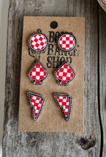 Load image into Gallery viewer, Western Check Earrings
