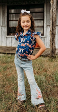 Load image into Gallery viewer, Floral Boot Flare Denim Jeans
