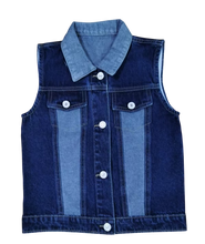 Load image into Gallery viewer, Two Toned Denim Vest, Size 0-5T
