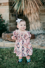 Load image into Gallery viewer, Aztec Flutter Sleeve Dress, 0-5T
