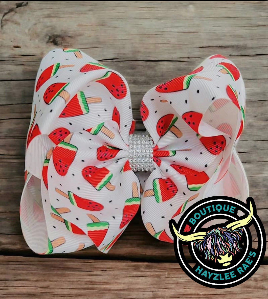 Watermelon Popsicle Bow