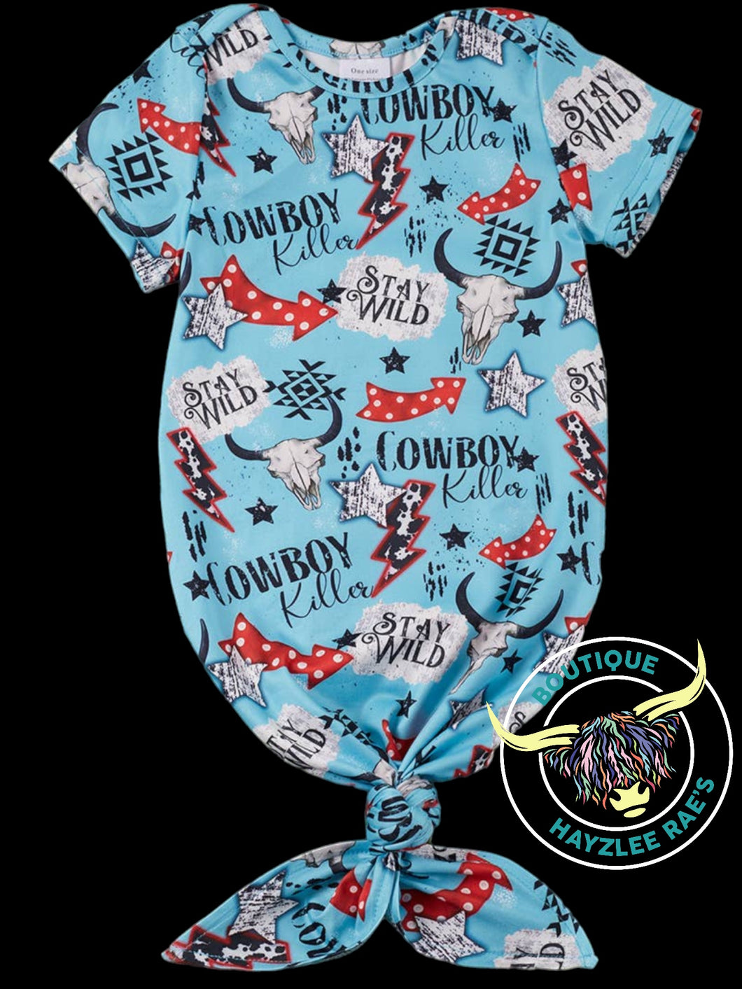 Cowboy Knotted Baby Gown