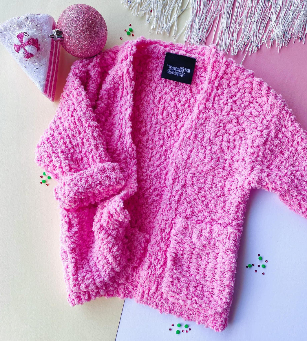 Pink Popcorn Cardigan