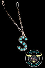 Load image into Gallery viewer, Turquoise Initial Necklace
