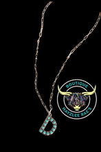 Load image into Gallery viewer, Turquoise Initial Necklace
